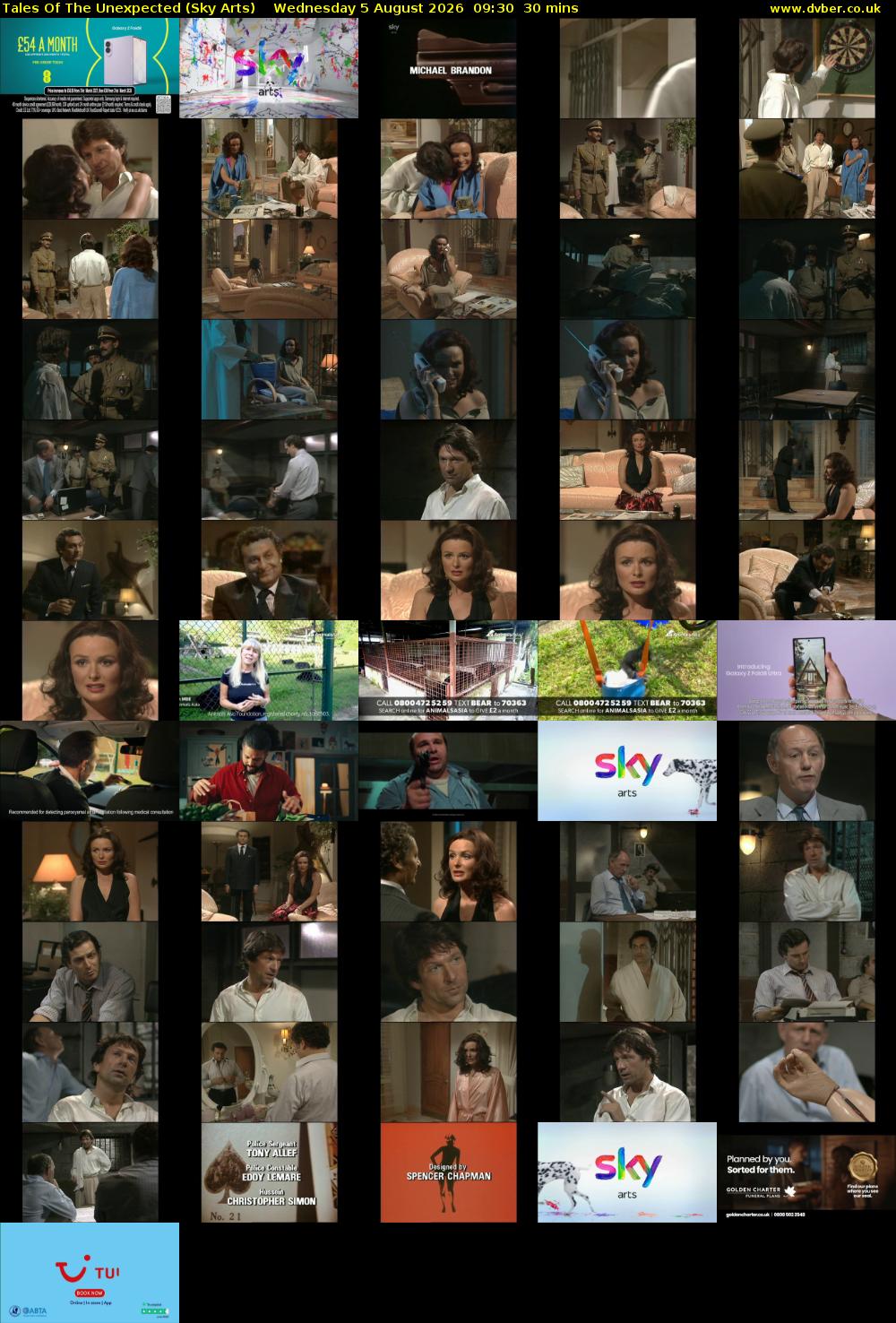 Tales Of The Unexpected (Sky Arts) Wednesday 5 August 2026 09:30 - 10:00