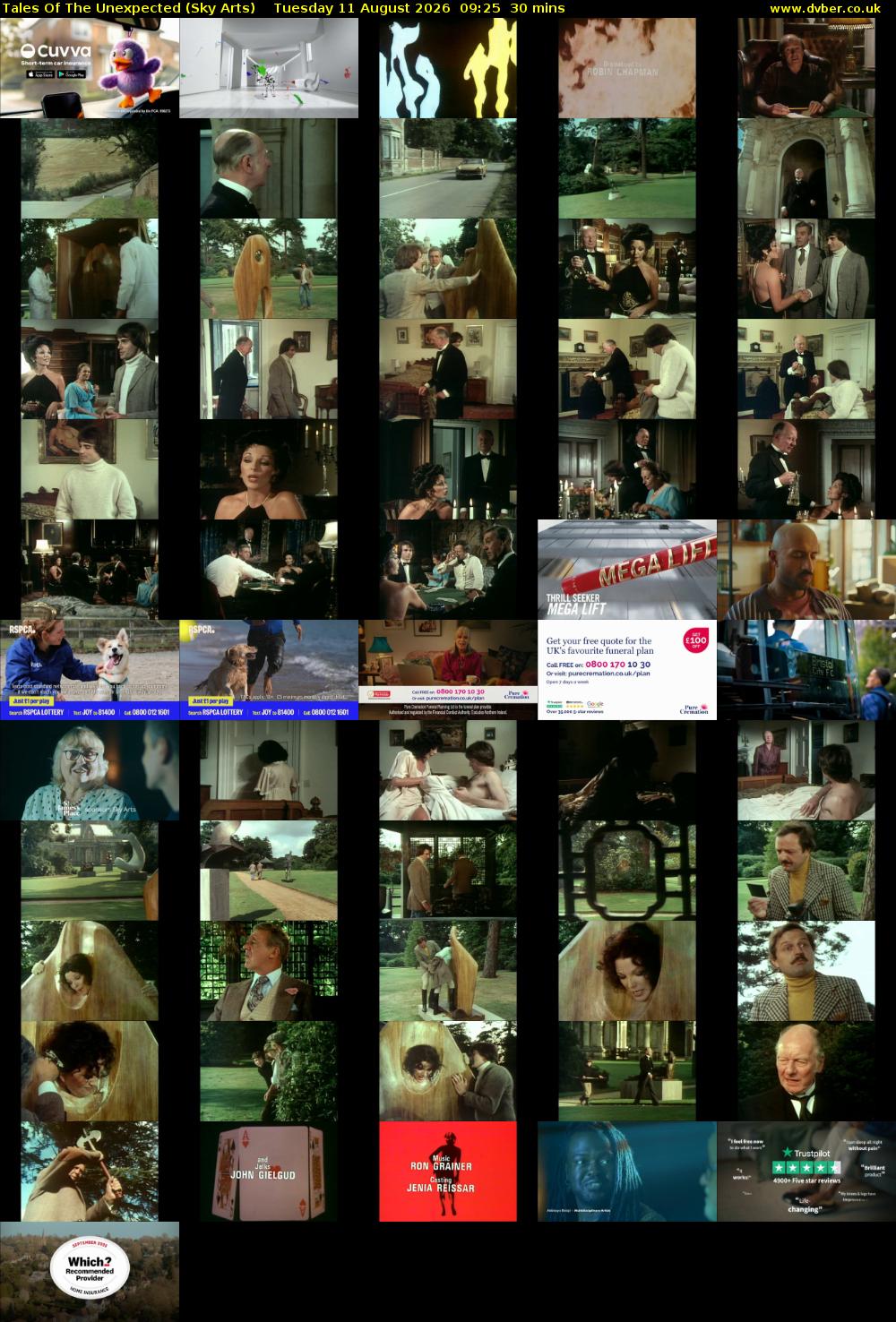 Tales Of The Unexpected (Sky Arts) Tuesday 11 August 2026 09:25 - 09:55