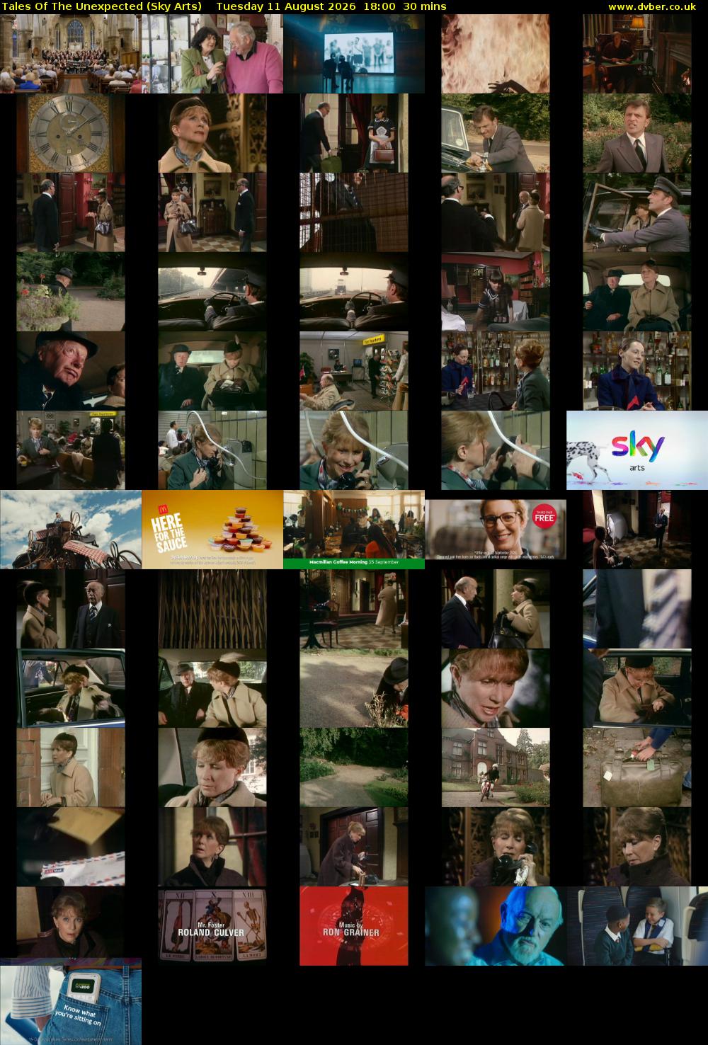Tales Of The Unexpected (Sky Arts) Tuesday 11 August 2026 18:00 - 18:30