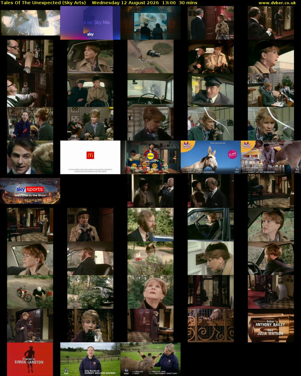 Tales Of The Unexpected (Sky Arts) Wednesday 12 August 2026 13:00 - 13:30