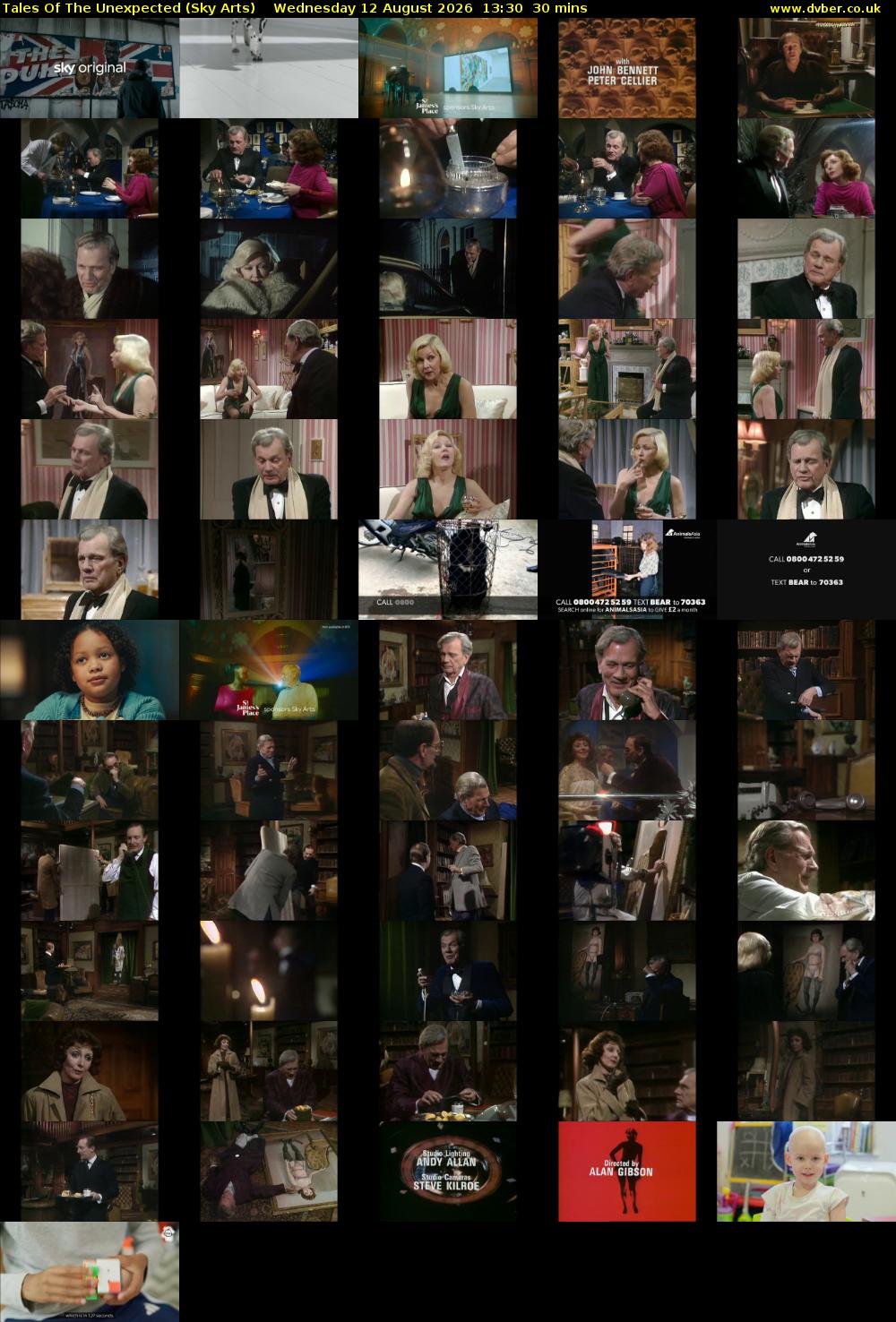 Tales Of The Unexpected (Sky Arts) Wednesday 12 August 2026 13:30 - 14:00