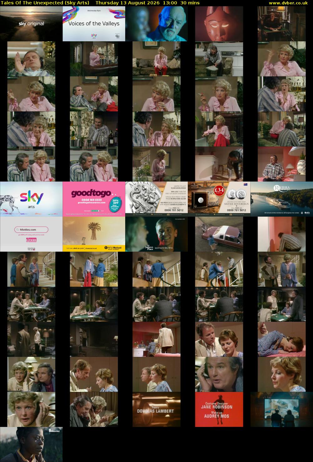 Tales Of The Unexpected (Sky Arts) Thursday 13 August 2026 13:00 - 13:30