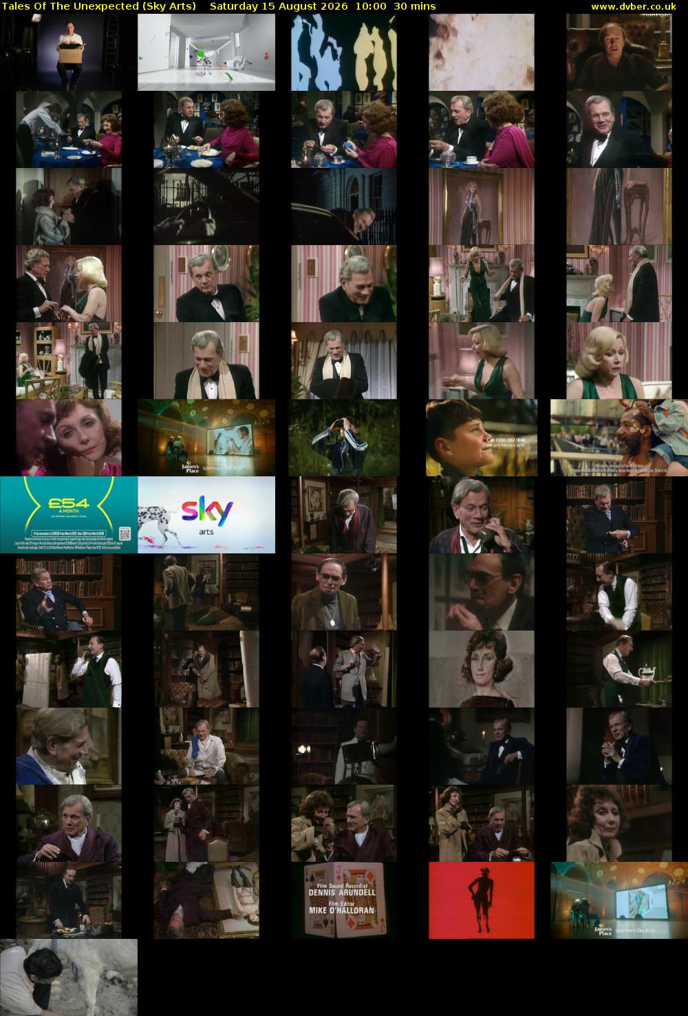 Tales Of The Unexpected (Sky Arts) Saturday 15 August 2026 10:00 - 10:30