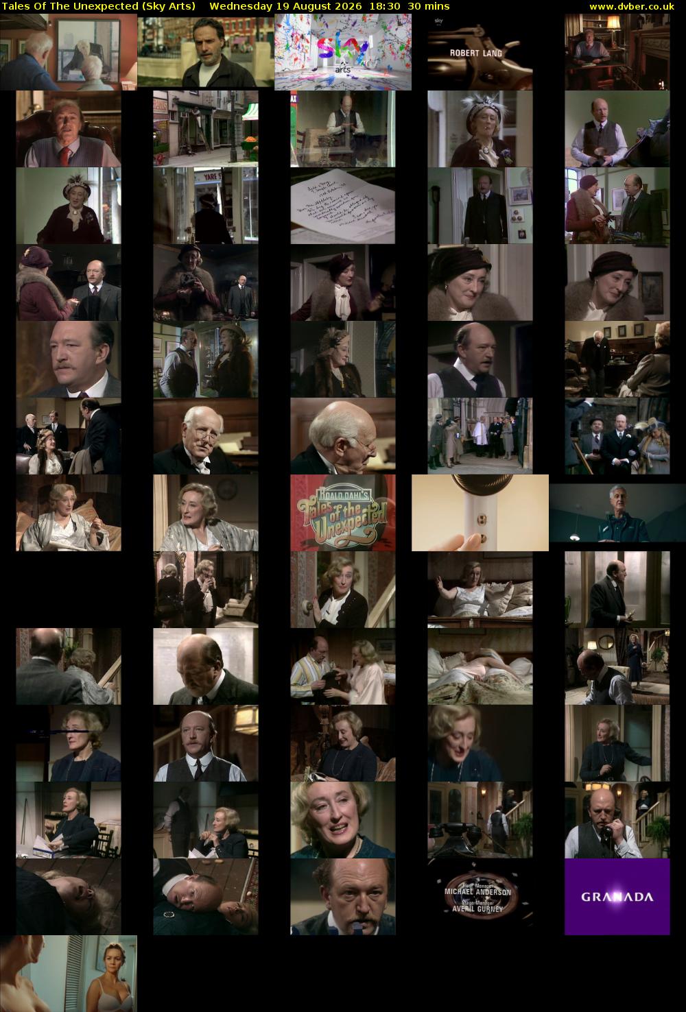 Tales Of The Unexpected (Sky Arts) Wednesday 19 August 2026 18:30 - 19:00