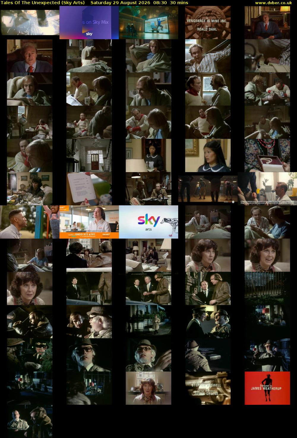 Tales Of The Unexpected (Sky Arts) Saturday 29 August 2026 08:30 - 09:00
