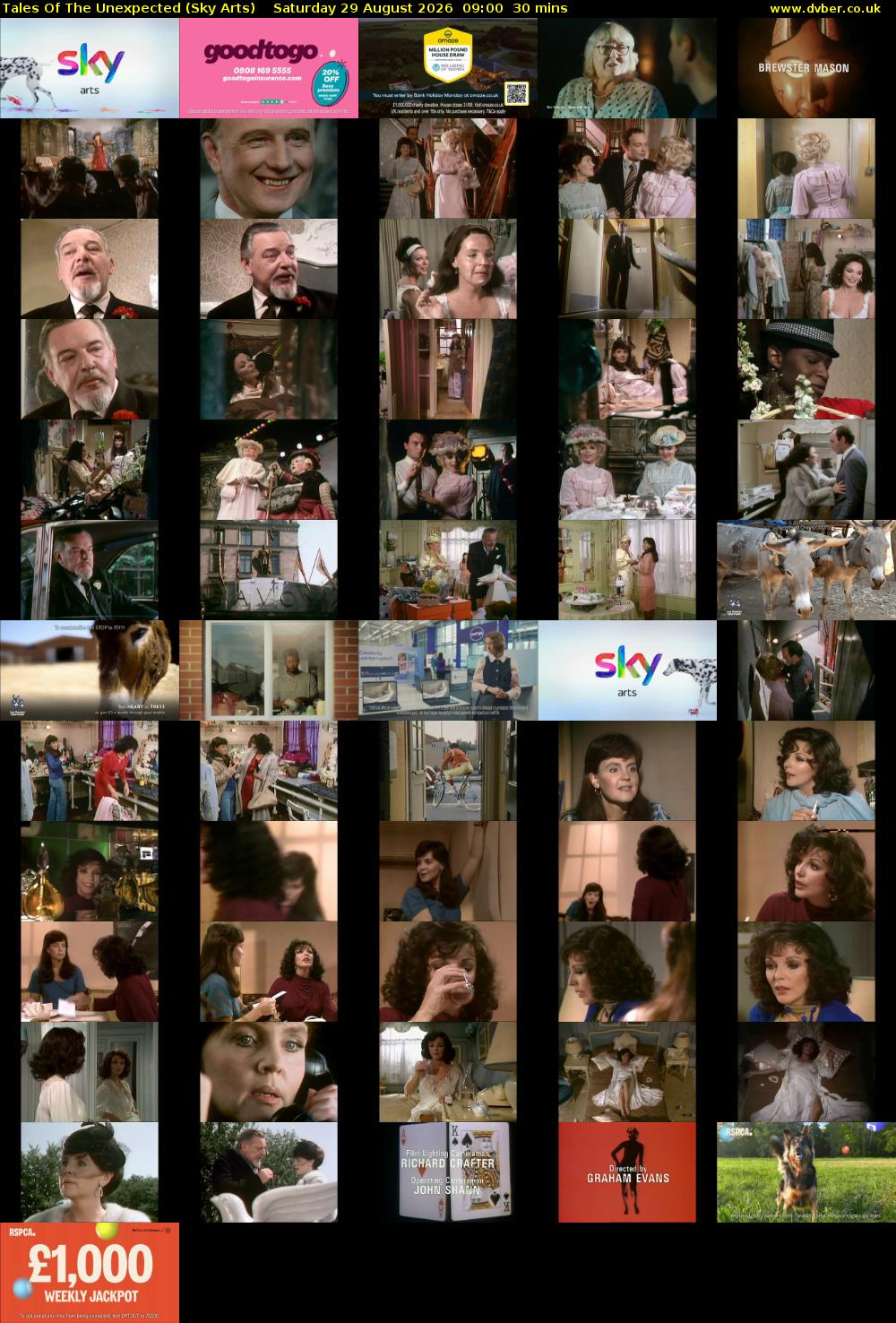 Tales Of The Unexpected (Sky Arts) Saturday 29 August 2026 09:00 - 09:30
