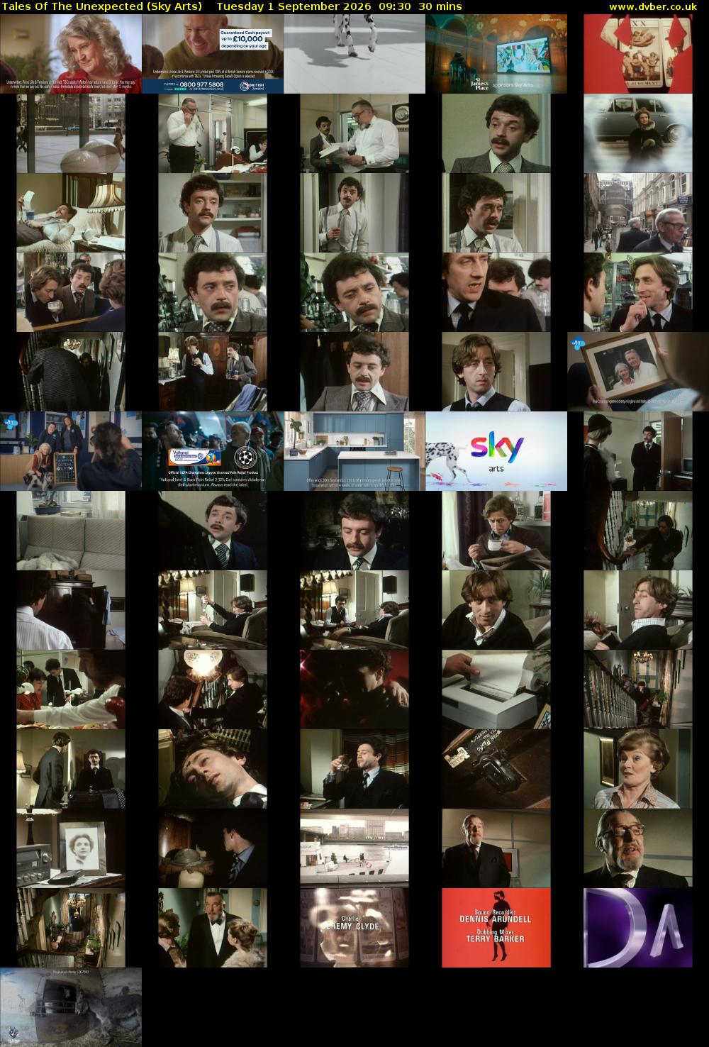 Tales Of The Unexpected (Sky Arts) Tuesday 1 September 2026 09:30 - 10:00