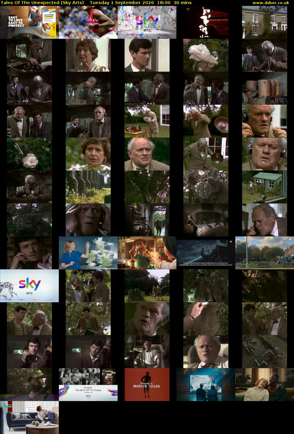 Tales Of The Unexpected (Sky Arts) Tuesday 1 September 2026 18:00 - 18:30