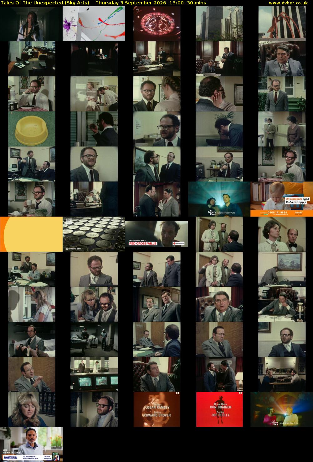 Tales Of The Unexpected (Sky Arts) Thursday 3 September 2026 13:00 - 13:30