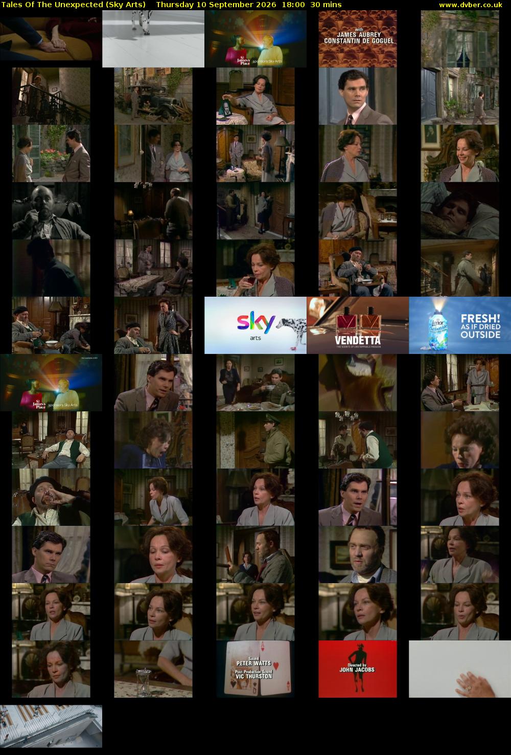 Tales Of The Unexpected (Sky Arts) Thursday 10 September 2026 18:00 - 18:30