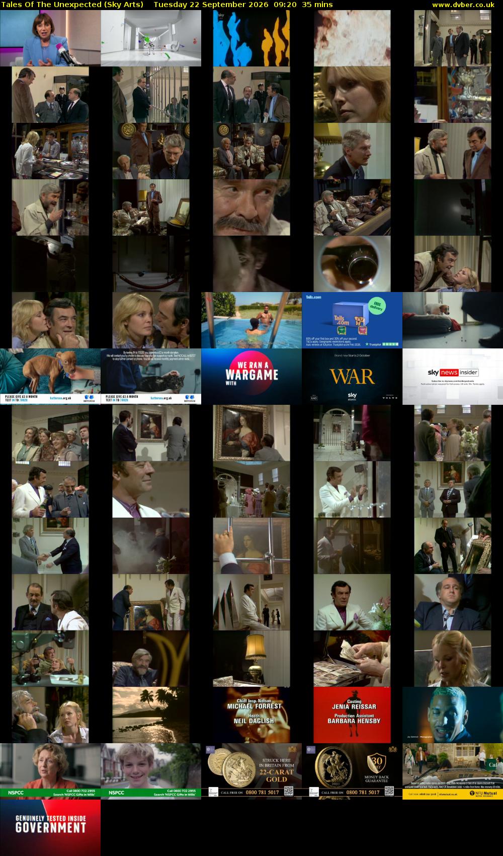 Tales Of The Unexpected (Sky Arts) Tuesday 22 September 2026 09:20 - 09:55