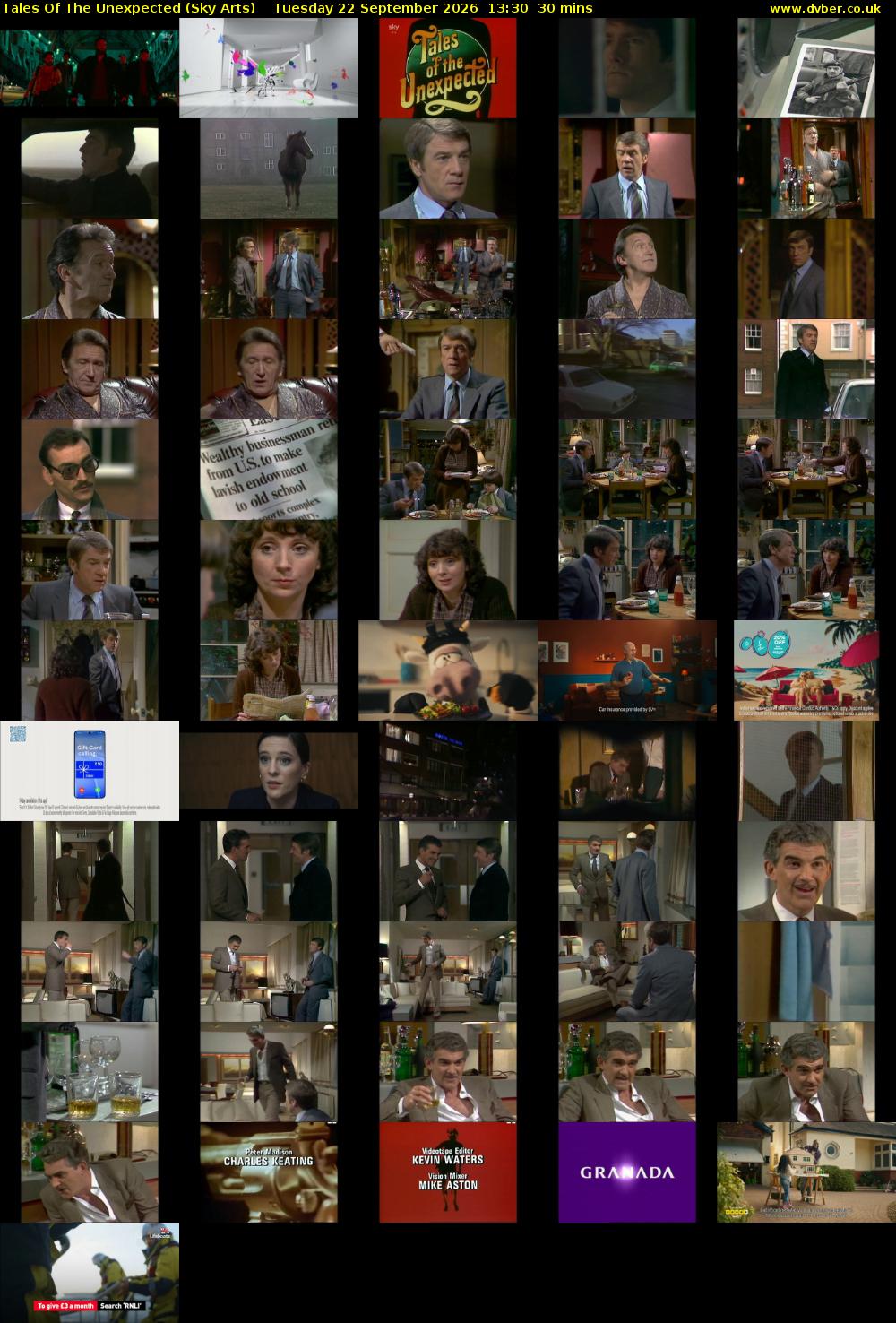 Tales Of The Unexpected (Sky Arts) Tuesday 22 September 2026 13:30 - 14:00