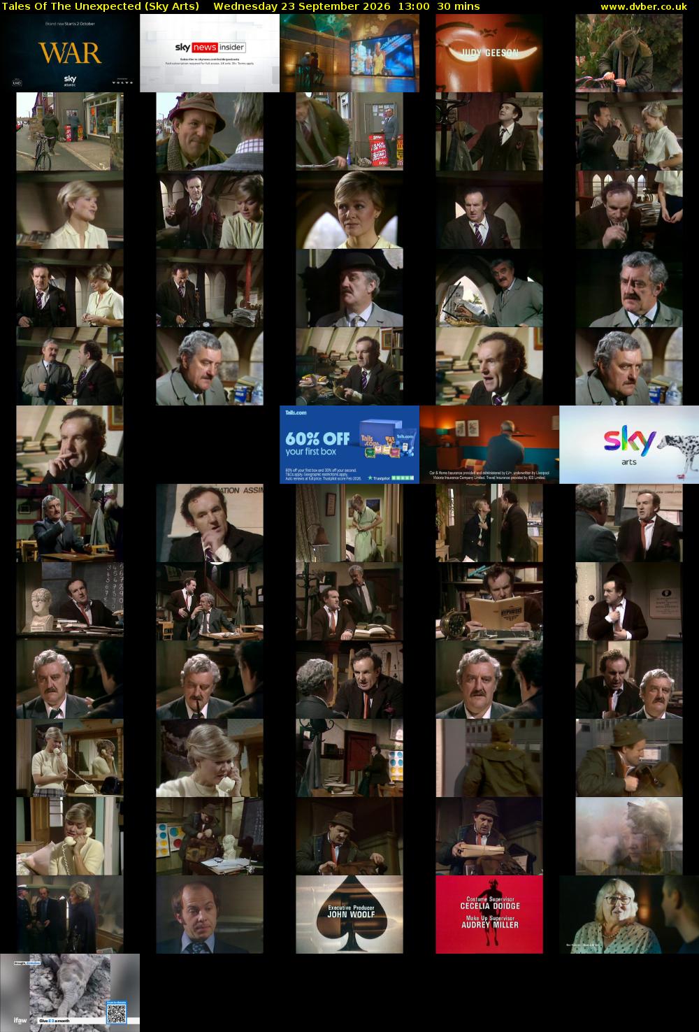 Tales Of The Unexpected (Sky Arts) Wednesday 23 September 2026 13:00 - 13:30