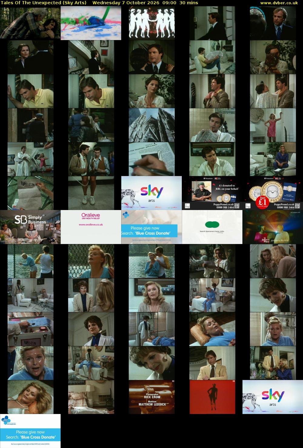 Tales Of The Unexpected (Sky Arts) Wednesday 7 October 2026 09:00 - 09:30