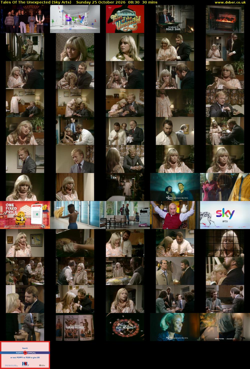 Tales Of The Unexpected (Sky Arts) Sunday 25 October 2026 08:30 - 09:00