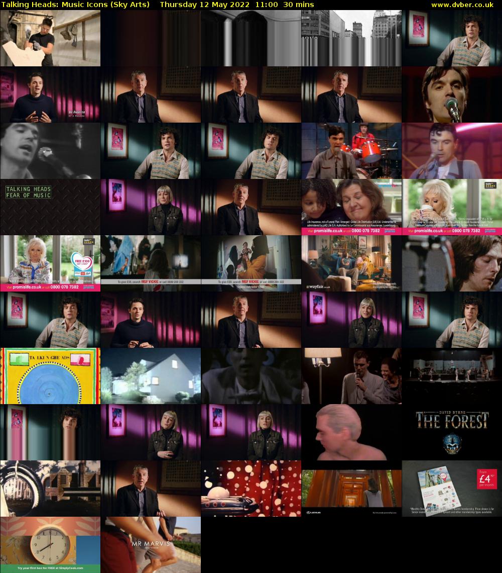 Talking Heads: Music Icons (Sky Arts) Thursday 12 May 2022 11:00 - 11:30