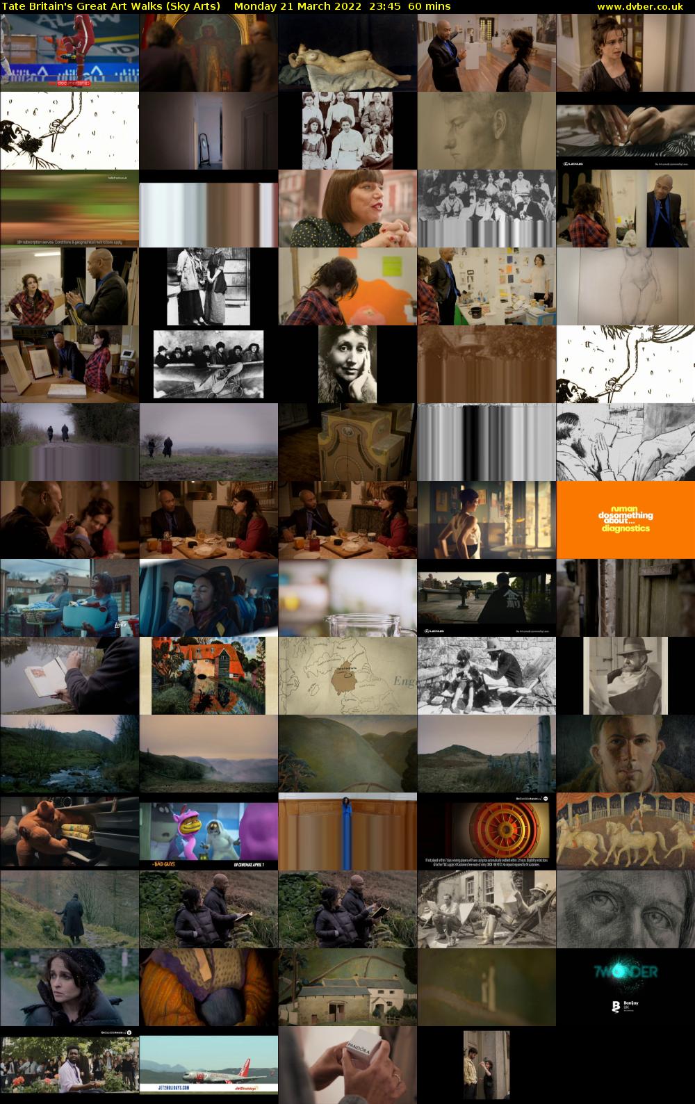 Tate Britain's Great Art Walks (Sky Arts) Monday 21 March 2022 23:45 - 00:45