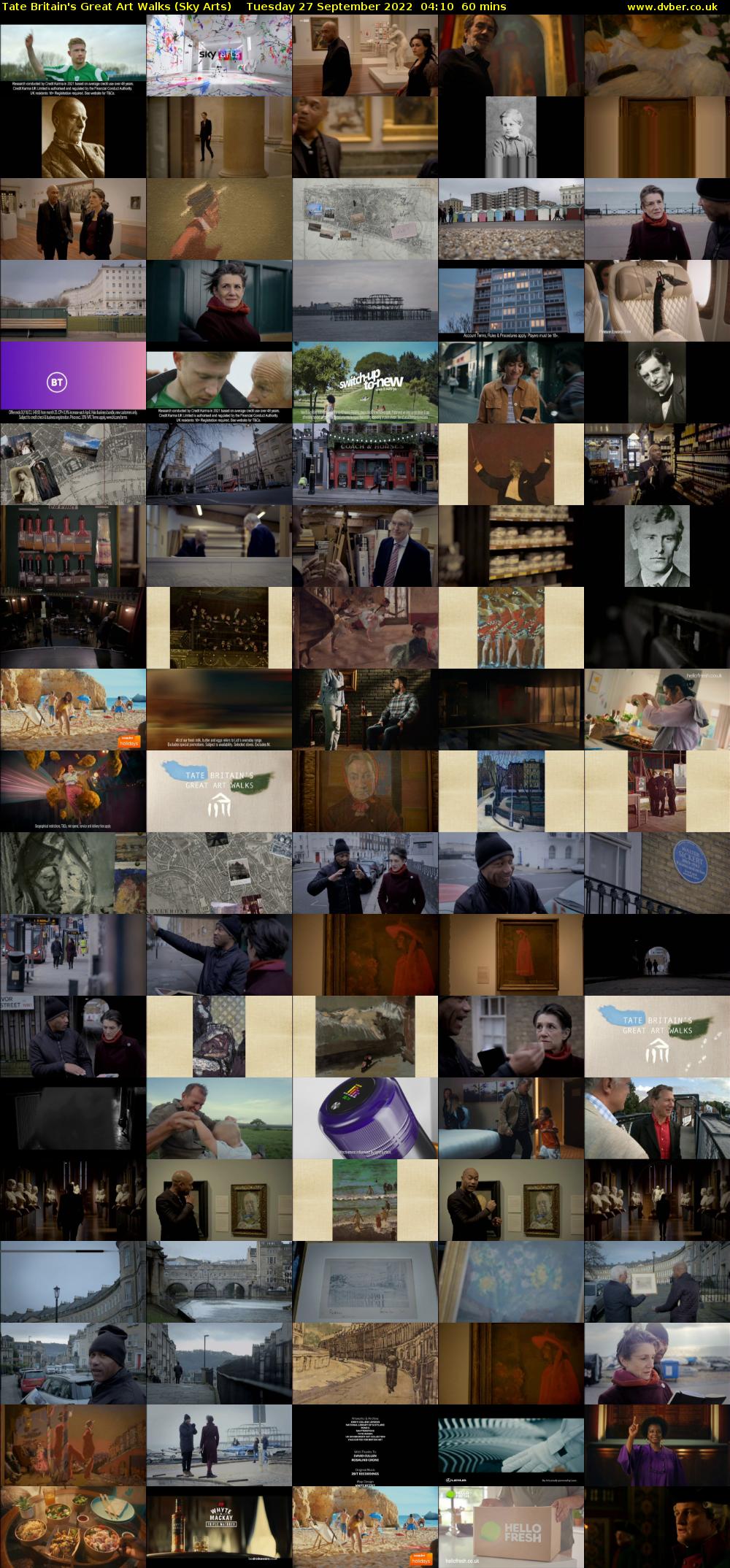 Tate Britain's Great Art Walks (Sky Arts) Tuesday 27 September 2022 04:10 - 05:10