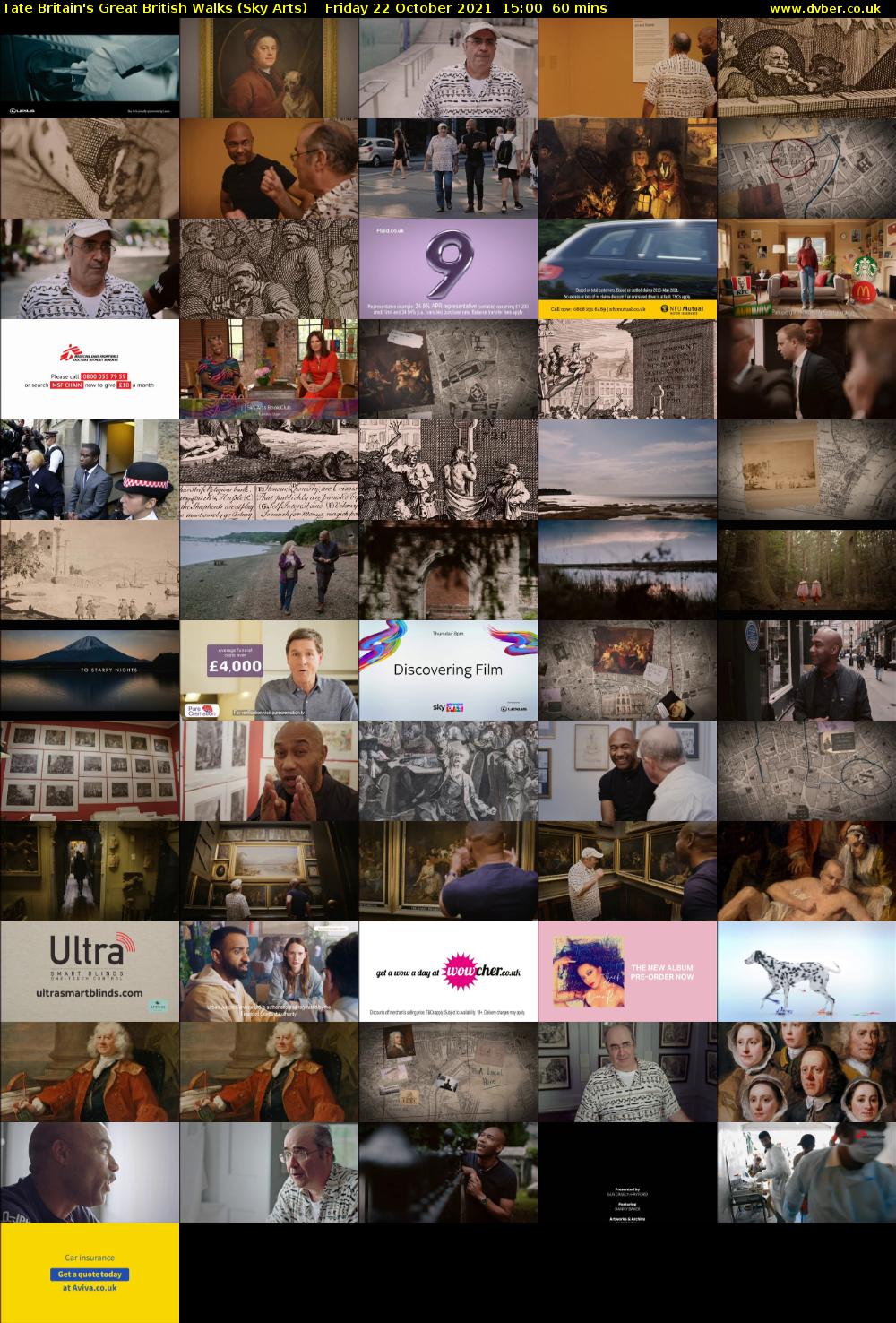 Tate Britain's Great British Walks (Sky Arts) Friday 22 October 2021 15:00 - 16:00