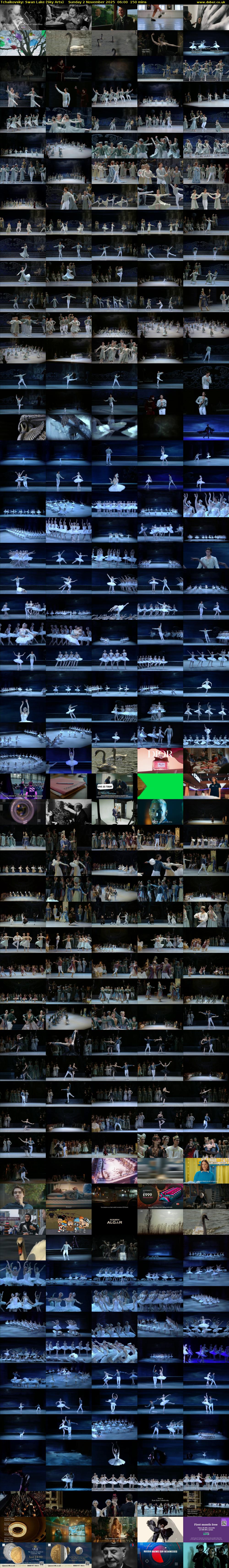 Tchaikovsky: Swan Lake (Sky Arts) Sunday 2 November 2025 06:00 - 08:30