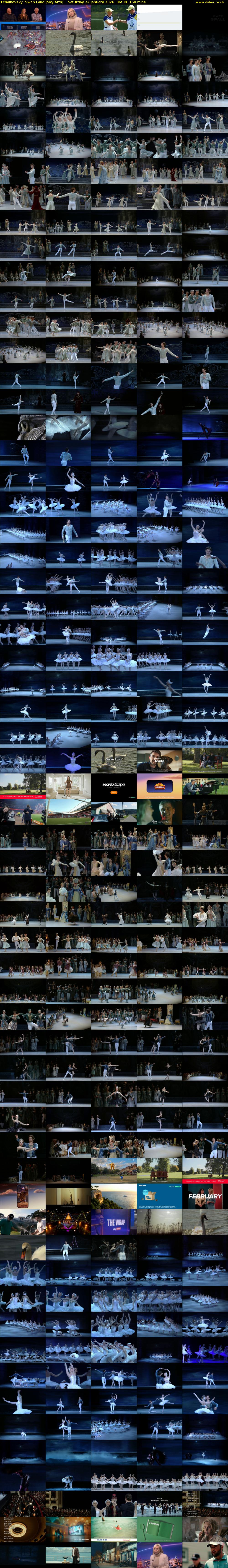 Tchaikovsky: Swan Lake (Sky Arts) Saturday 24 January 2026 06:00 - 08:30