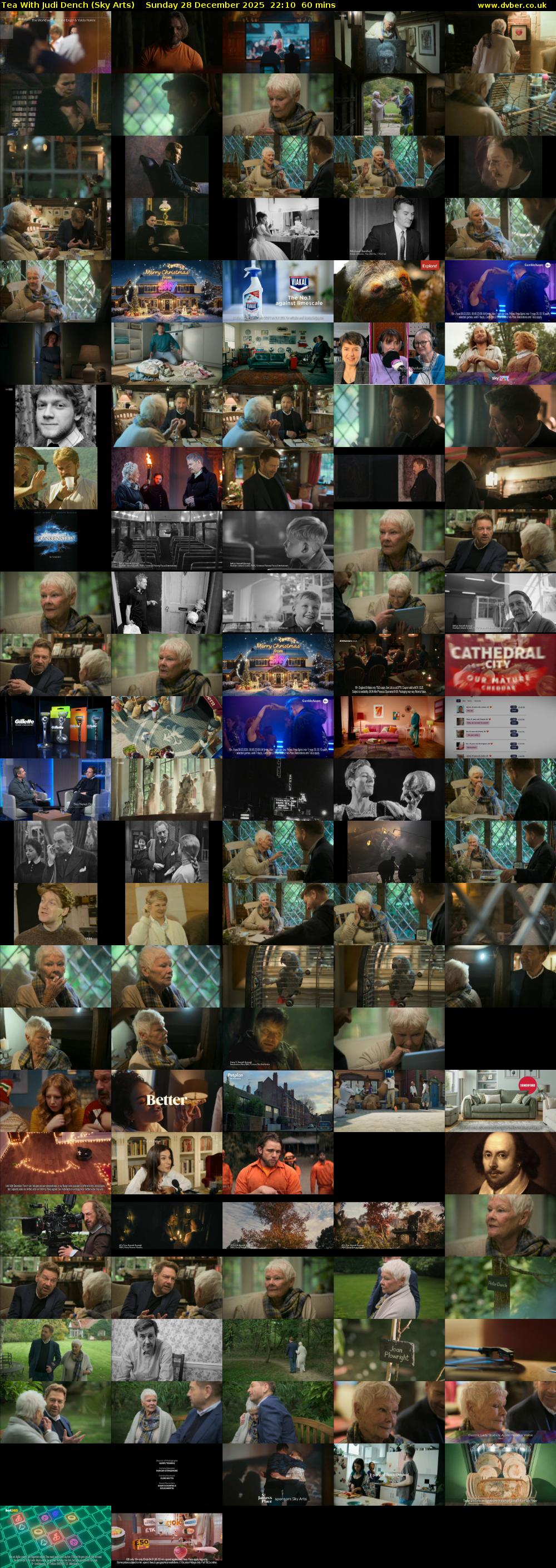 Tea With Judi Dench (Sky Arts) Sunday 28 December 2025 22:10 - 23:10