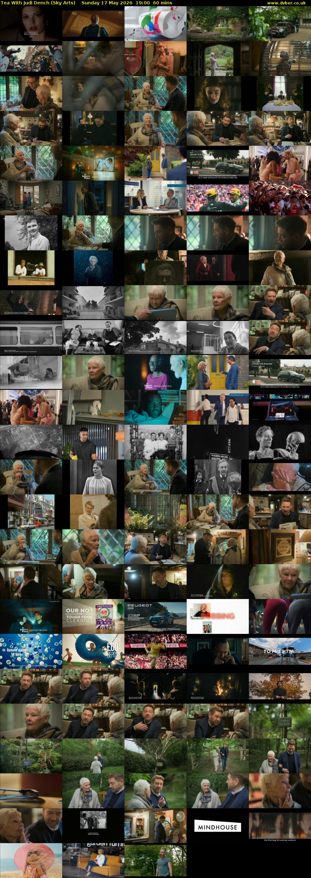 Tea With Judi Dench (Sky Arts) Sunday 17 May 2026 19:00 - 20:00
