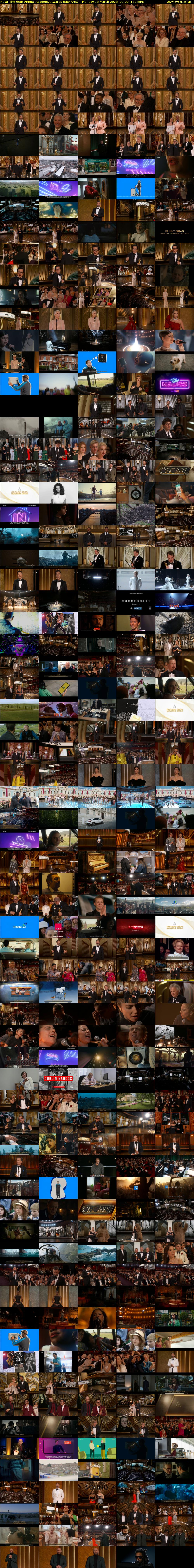 The 95th Annual Academy Awards (Sky Arts) Monday 13 March 2023 00:00 - 03:00