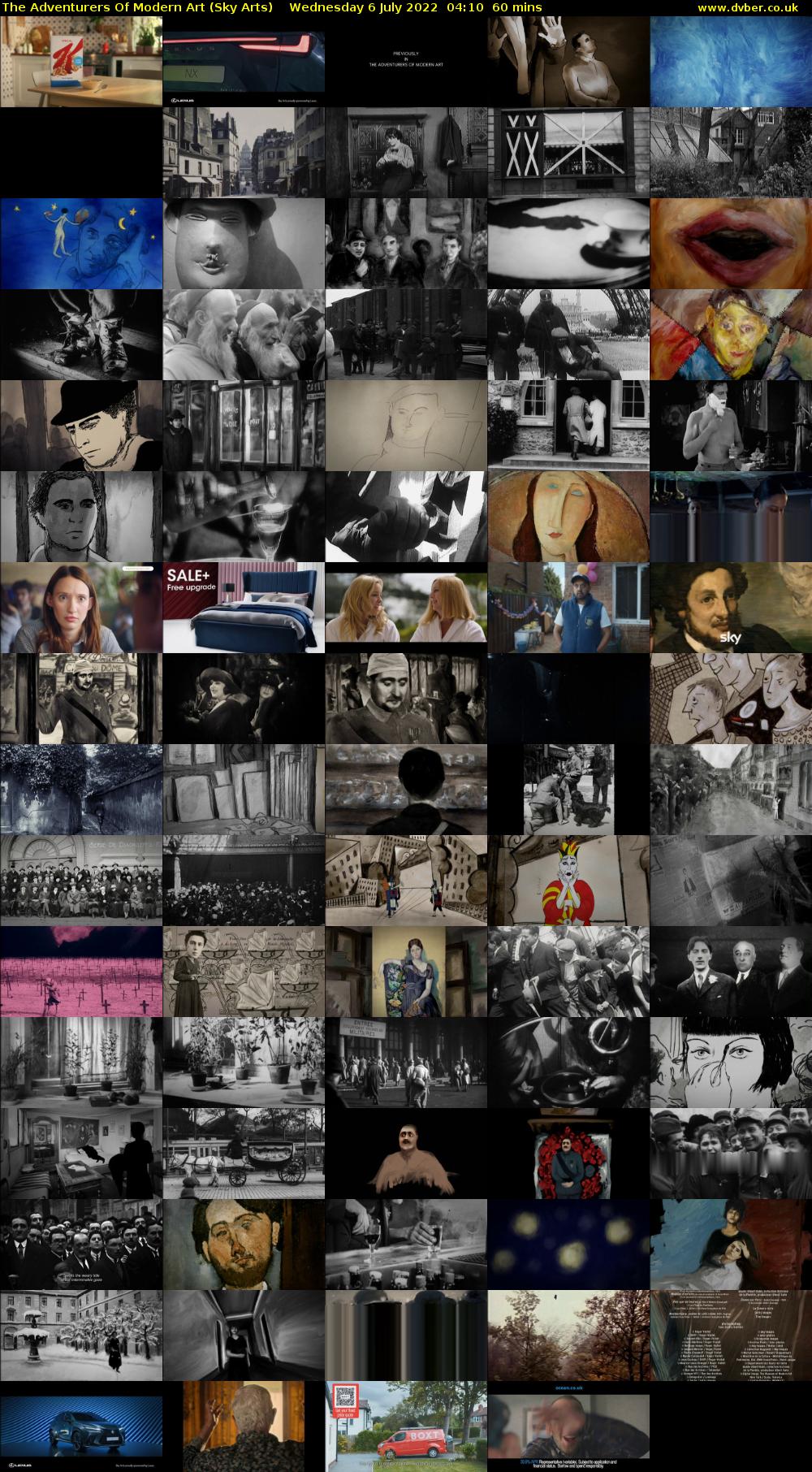 The Adventurers Of Modern Art (Sky Arts) Wednesday 6 July 2022 04:10 - 05:10