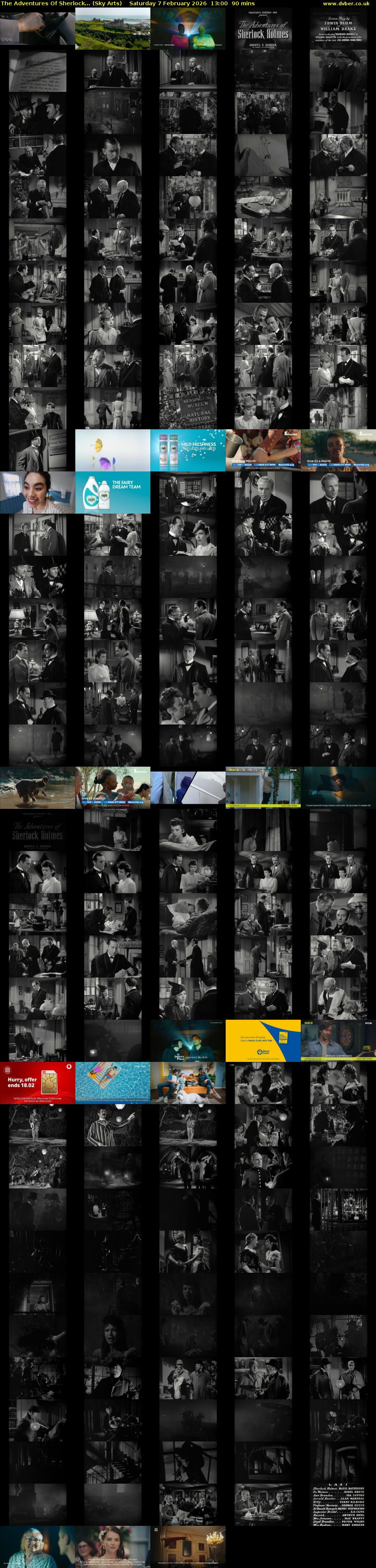 The Adventures Of Sherlock... (Sky Arts) Saturday 7 February 2026 13:00 - 14:30