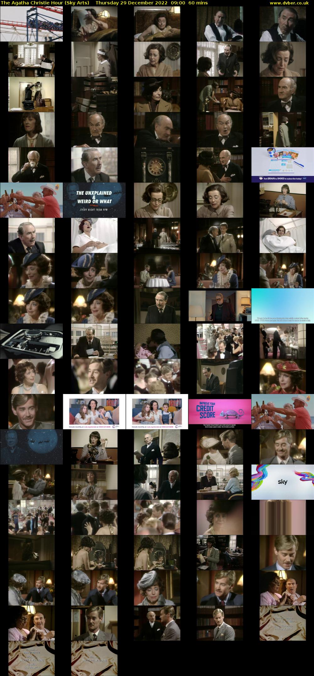 The Agatha Christie Hour (Sky Arts) Thursday 29 December 2022 09:00 - 10:00