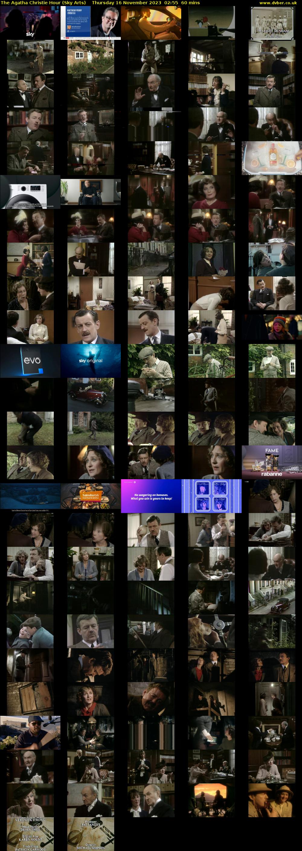 The Agatha Christie Hour (Sky Arts) Thursday 16 November 2023 02:55 - 03:55