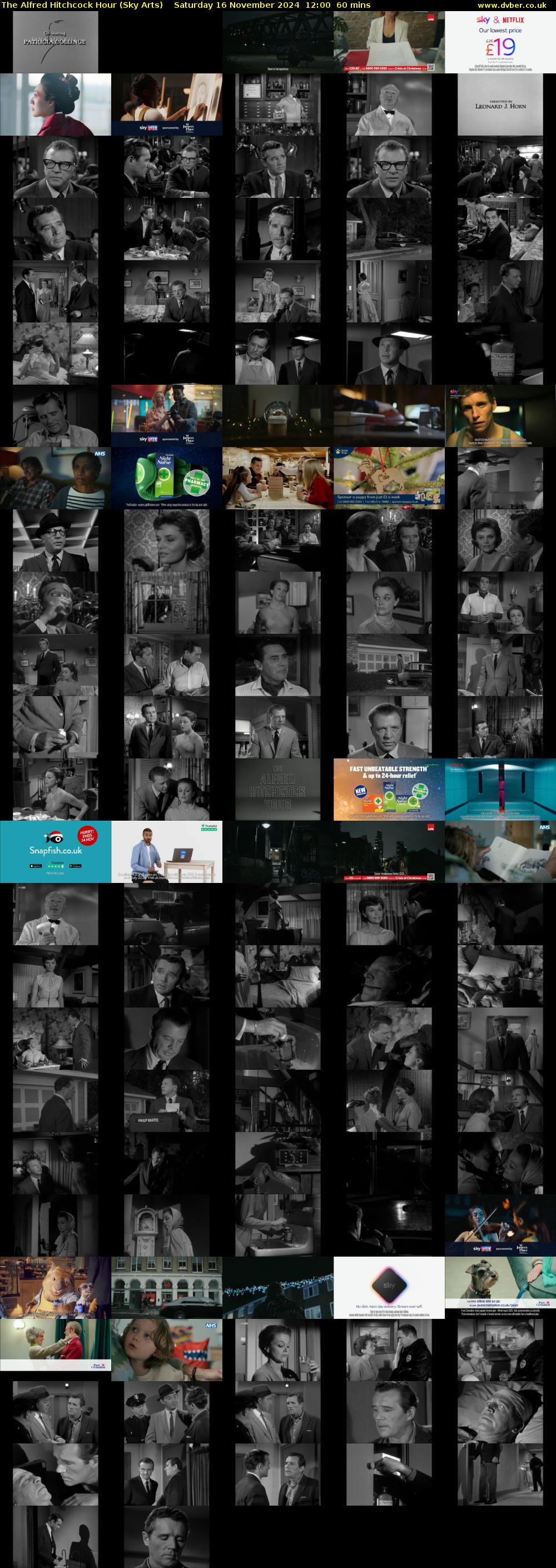 The Alfred Hitchcock Hour (Sky Arts) Saturday 16 November 2024 12:00 - 13:00