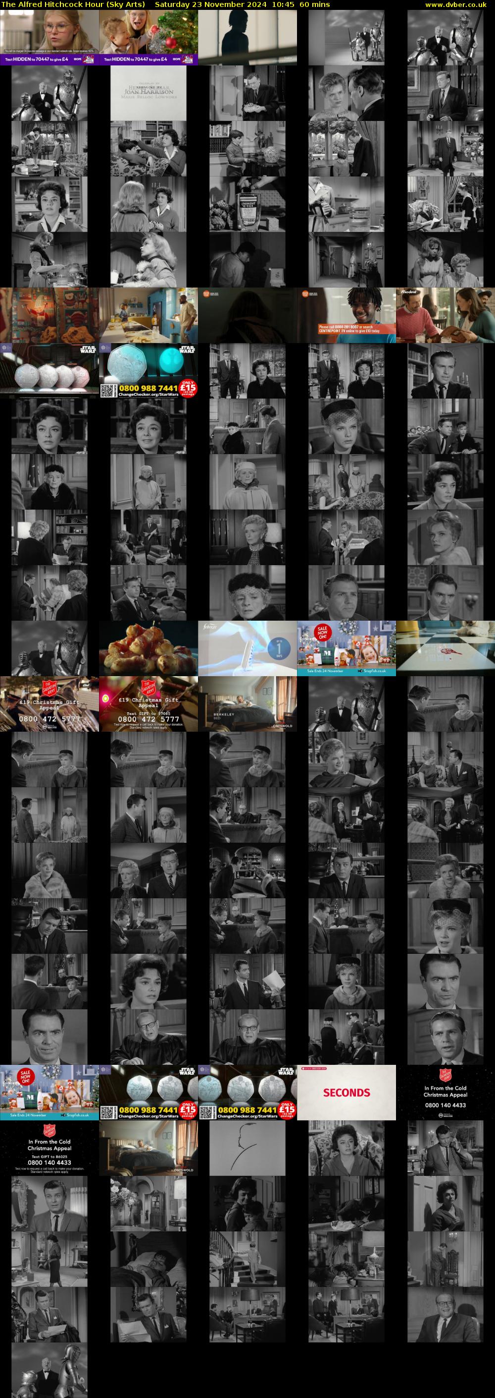 The Alfred Hitchcock Hour (Sky Arts) Saturday 23 November 2024 10:45 - 11:45