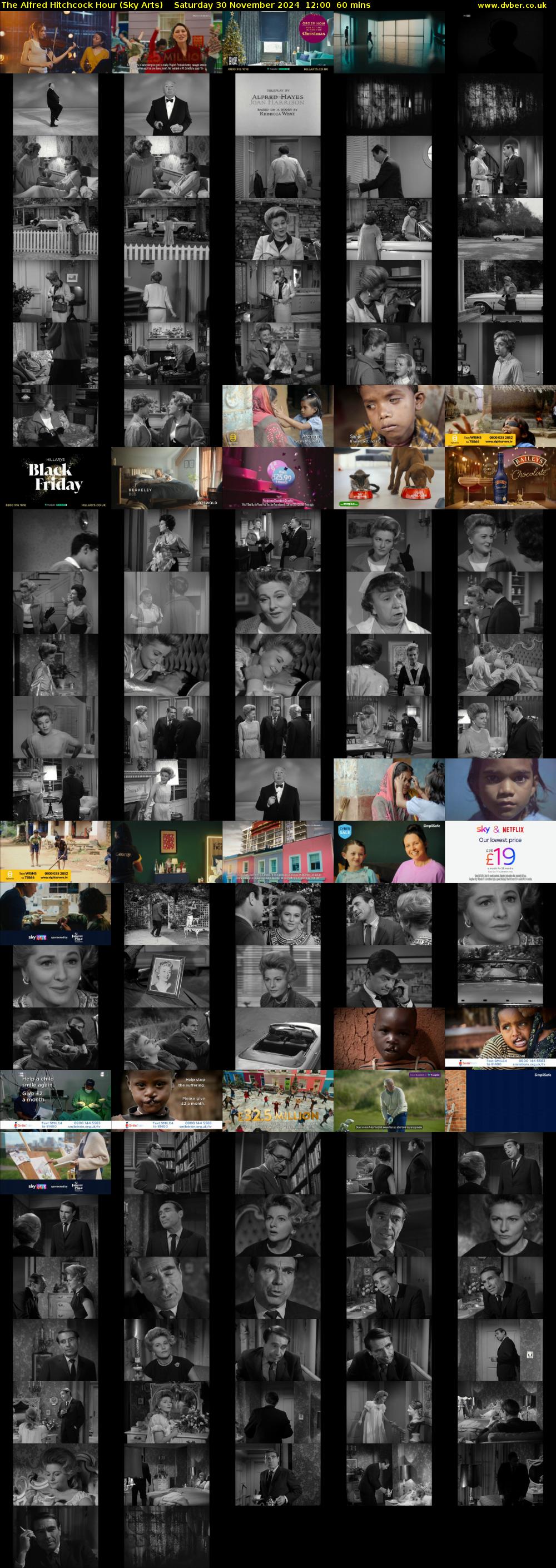 The Alfred Hitchcock Hour (Sky Arts) Saturday 30 November 2024 12:00 - 13:00