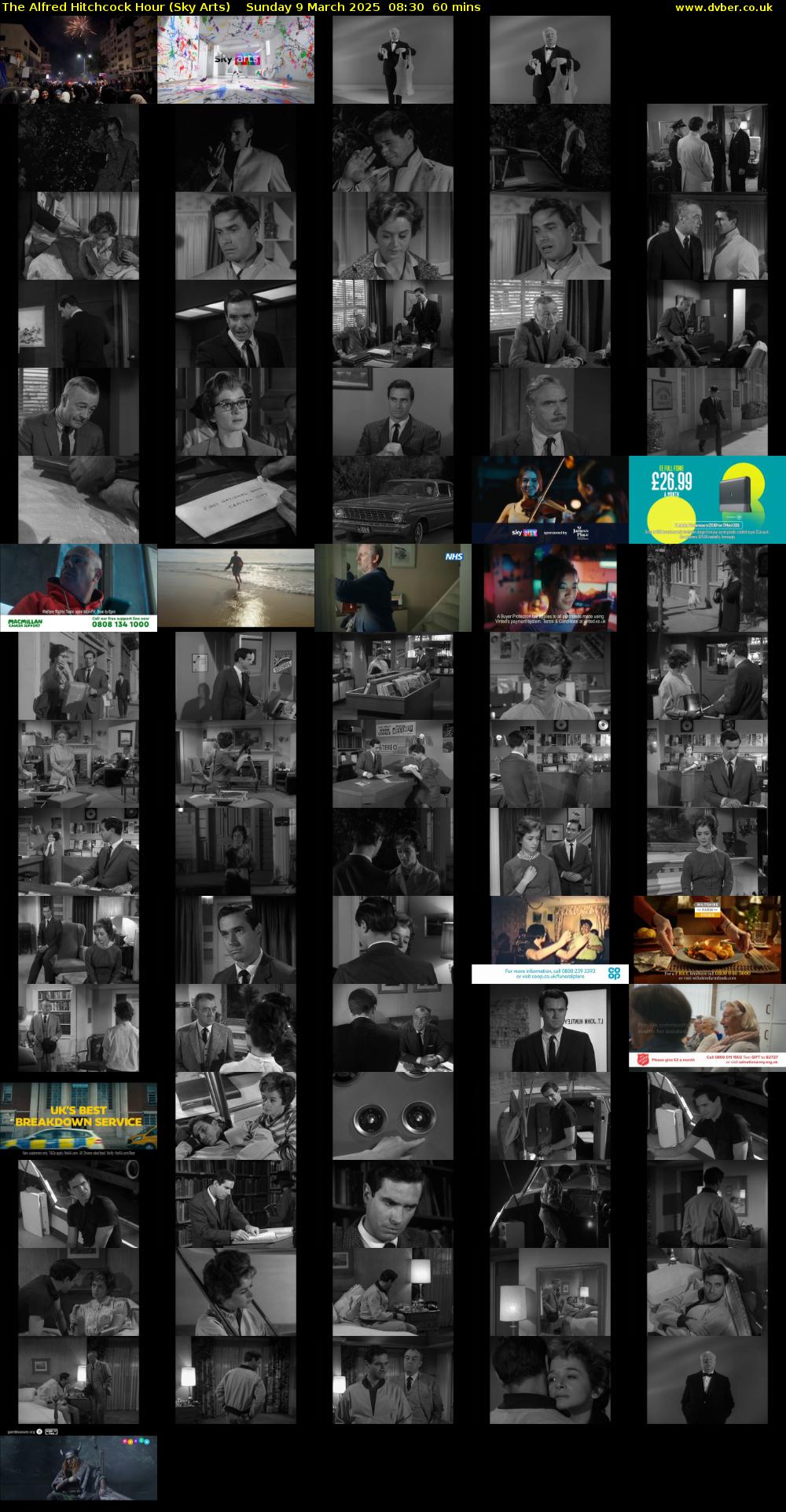 The Alfred Hitchcock Hour (Sky Arts) Sunday 9 March 2025 08:30 - 09:30