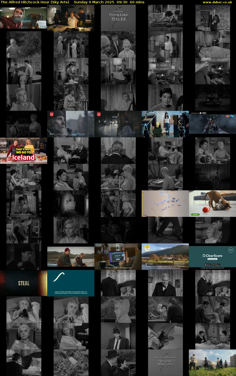 The Alfred Hitchcock Hour (Sky Arts) Sunday 9 March 2025 09:30 - 10:30
