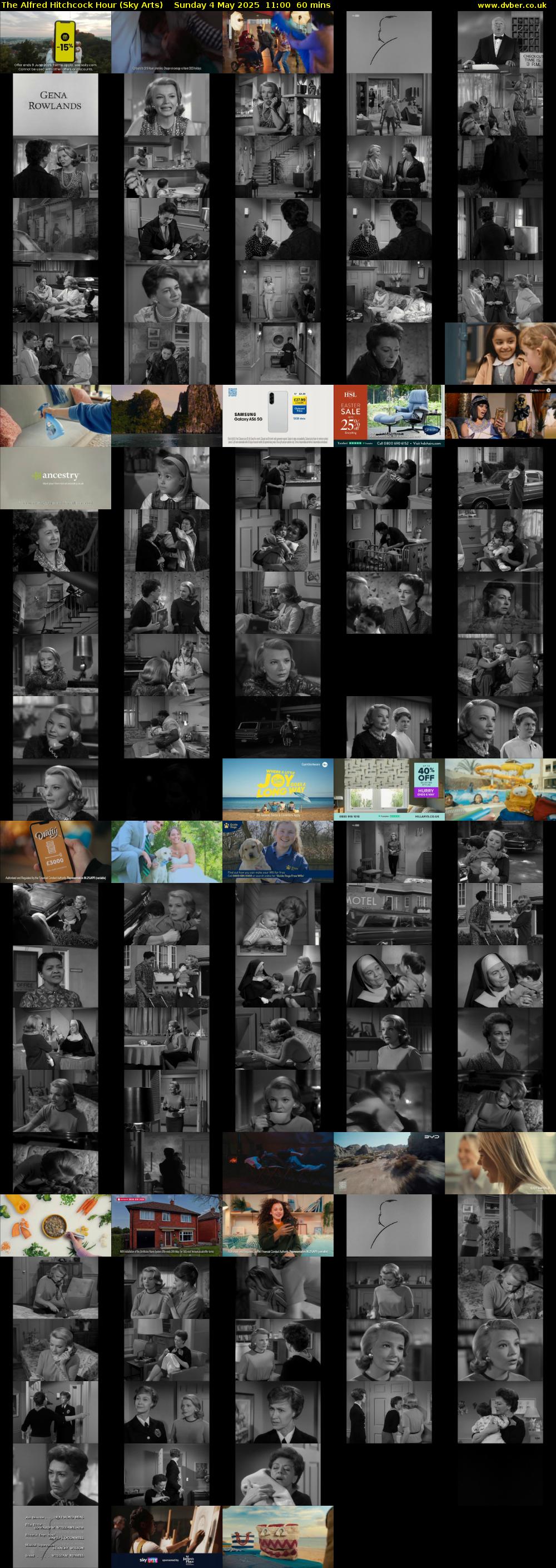 The Alfred Hitchcock Hour (Sky Arts) Sunday 4 May 2025 11:00 - 12:00
