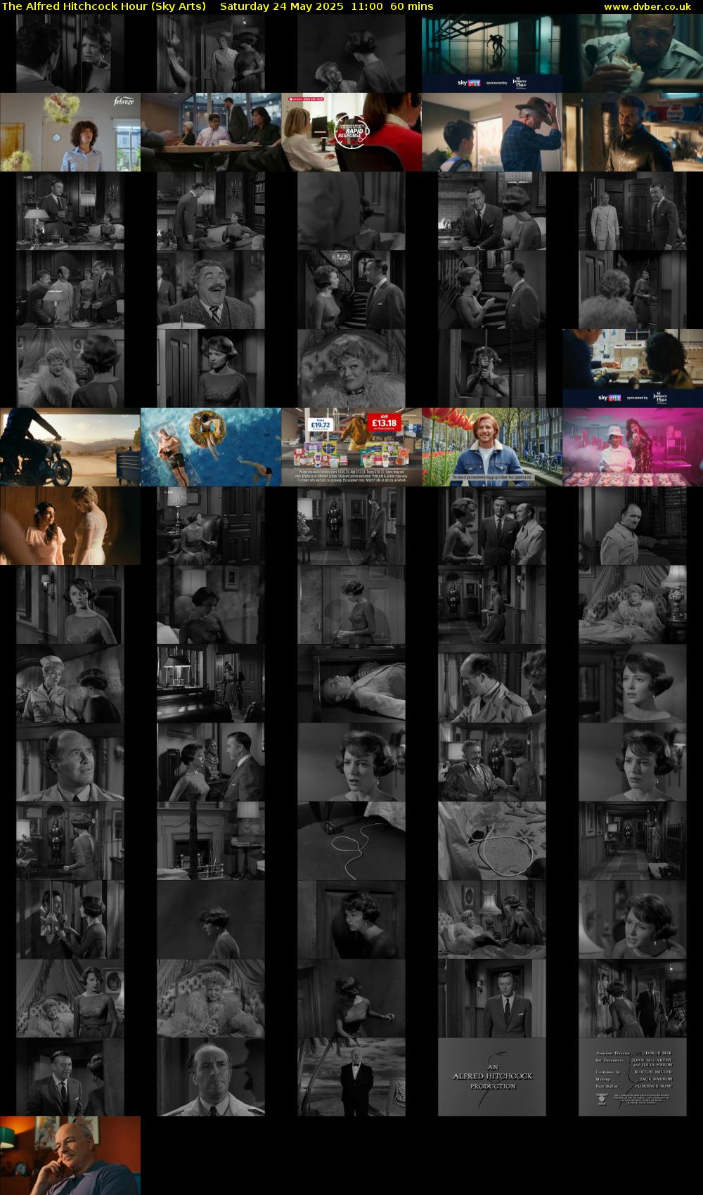 The Alfred Hitchcock Hour (Sky Arts) Saturday 24 May 2025 11:00 - 12:00