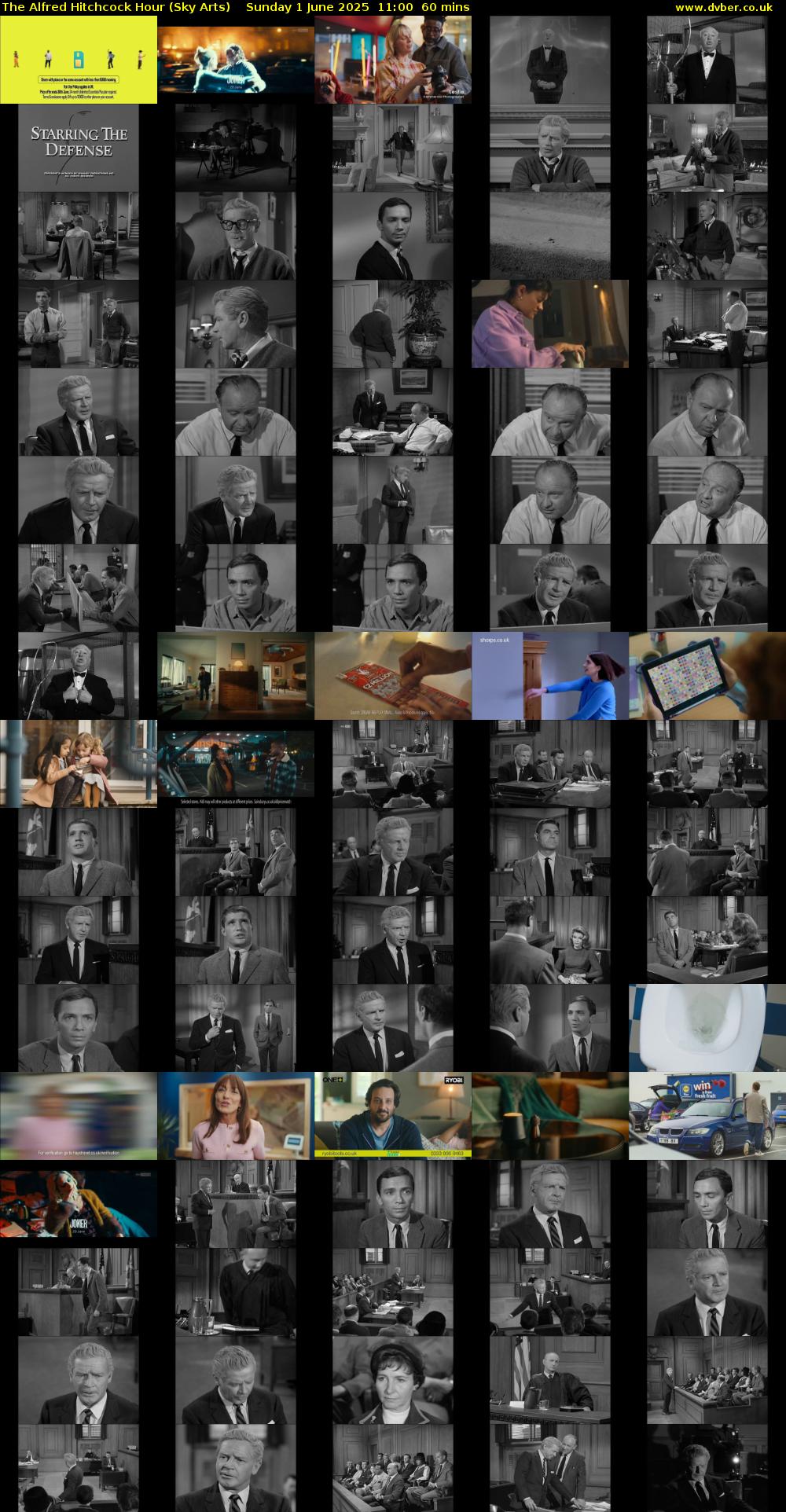 The Alfred Hitchcock Hour (Sky Arts) Sunday 1 June 2025 11:00 - 12:00