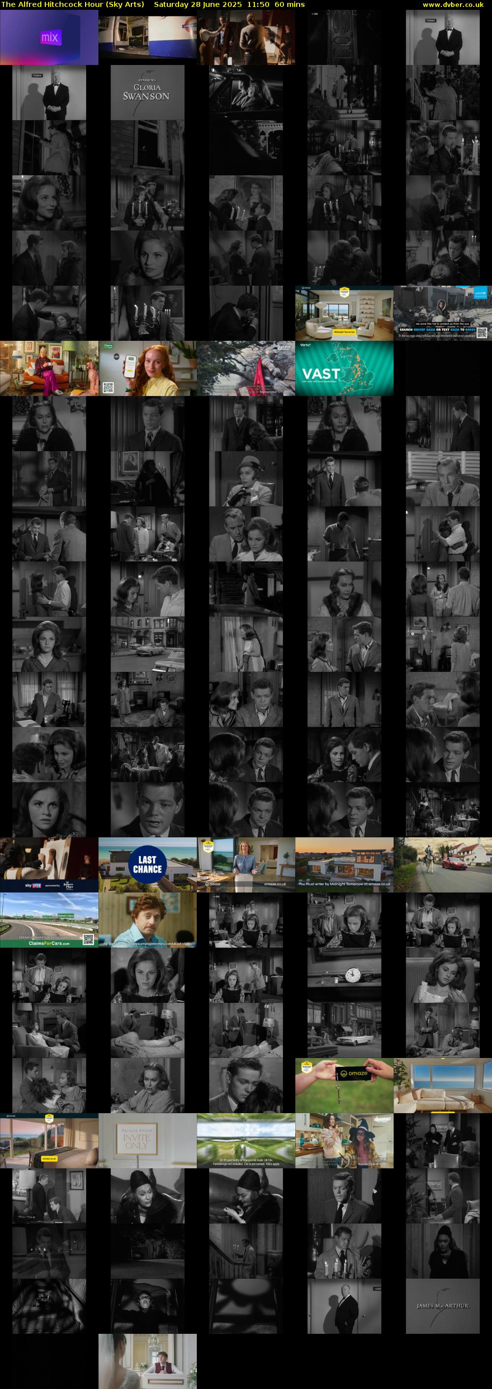 The Alfred Hitchcock Hour (Sky Arts) Saturday 28 June 2025 11:50 - 12:50