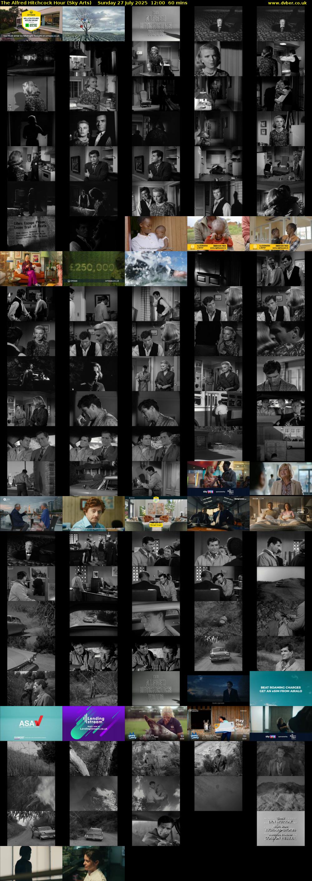The Alfred Hitchcock Hour (Sky Arts) Sunday 27 July 2025 12:00 - 13:00