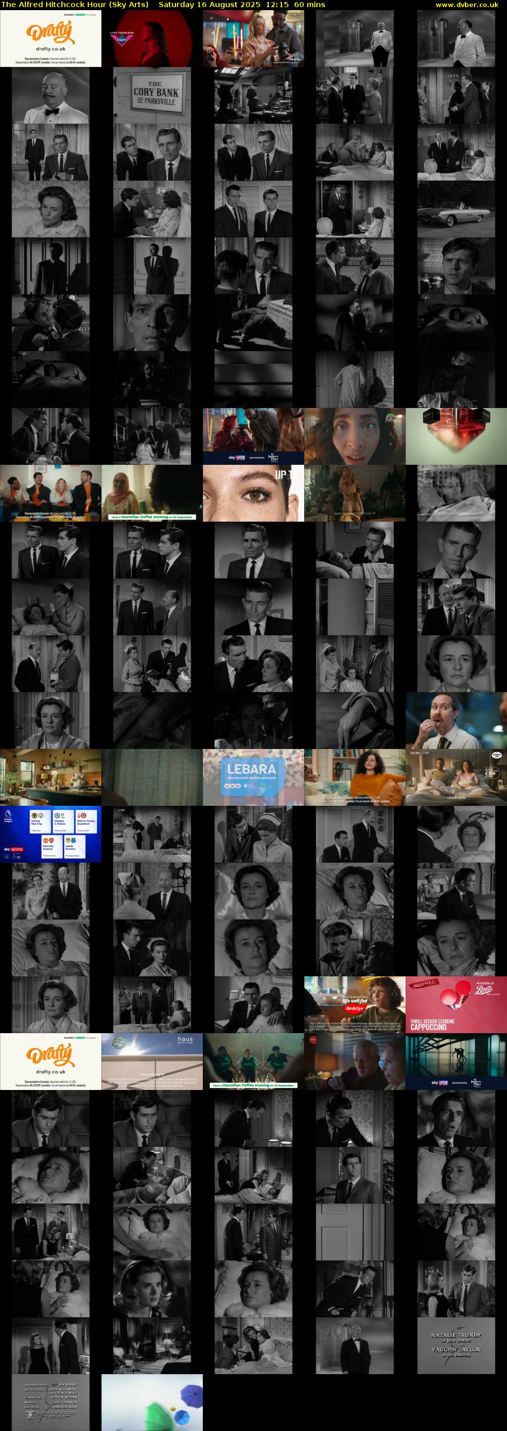 The Alfred Hitchcock Hour (Sky Arts) Saturday 16 August 2025 12:15 - 13:15