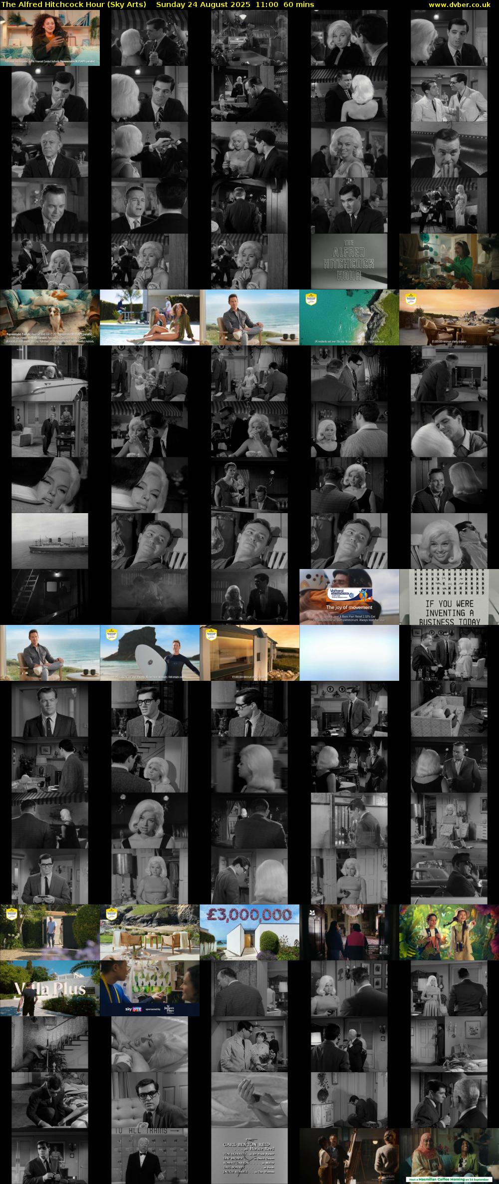 The Alfred Hitchcock Hour (Sky Arts) Sunday 24 August 2025 11:00 - 12:00