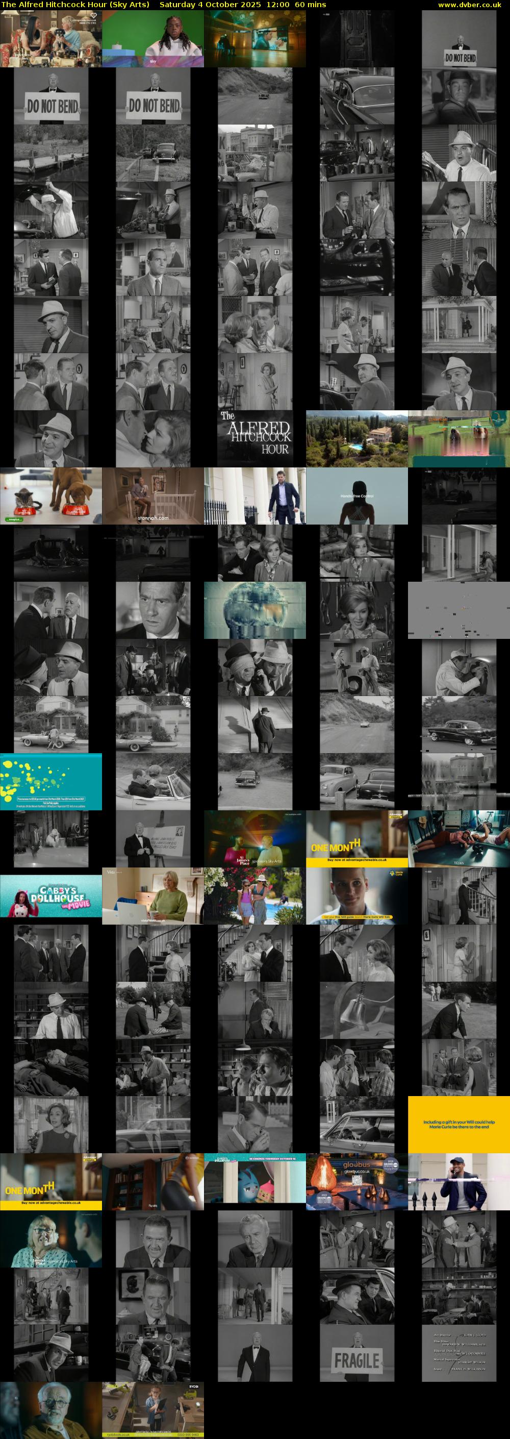 The Alfred Hitchcock Hour (Sky Arts) Saturday 4 October 2025 12:00 - 13:00