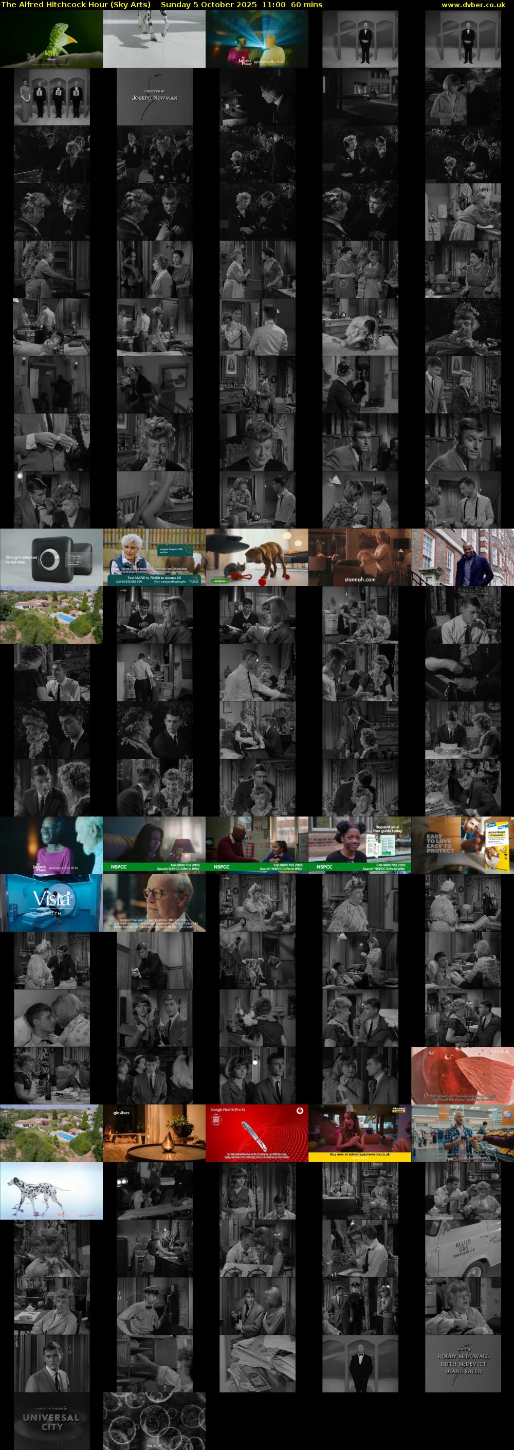 The Alfred Hitchcock Hour (Sky Arts) Sunday 5 October 2025 11:00 - 12:00