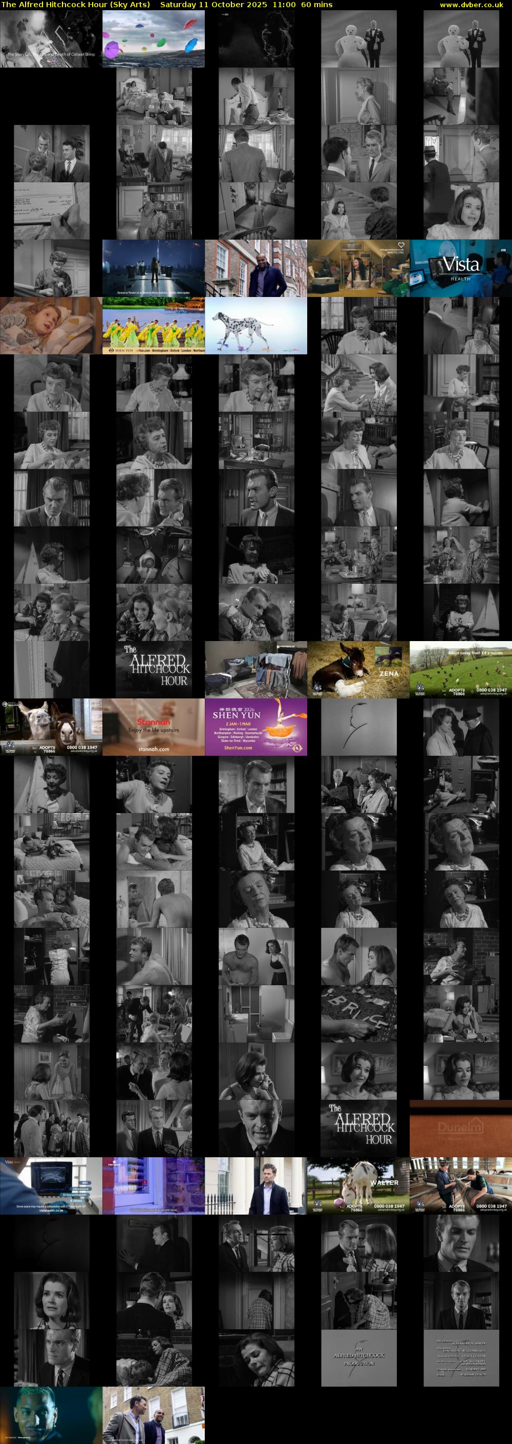 The Alfred Hitchcock Hour (Sky Arts) Saturday 11 October 2025 11:00 - 12:00