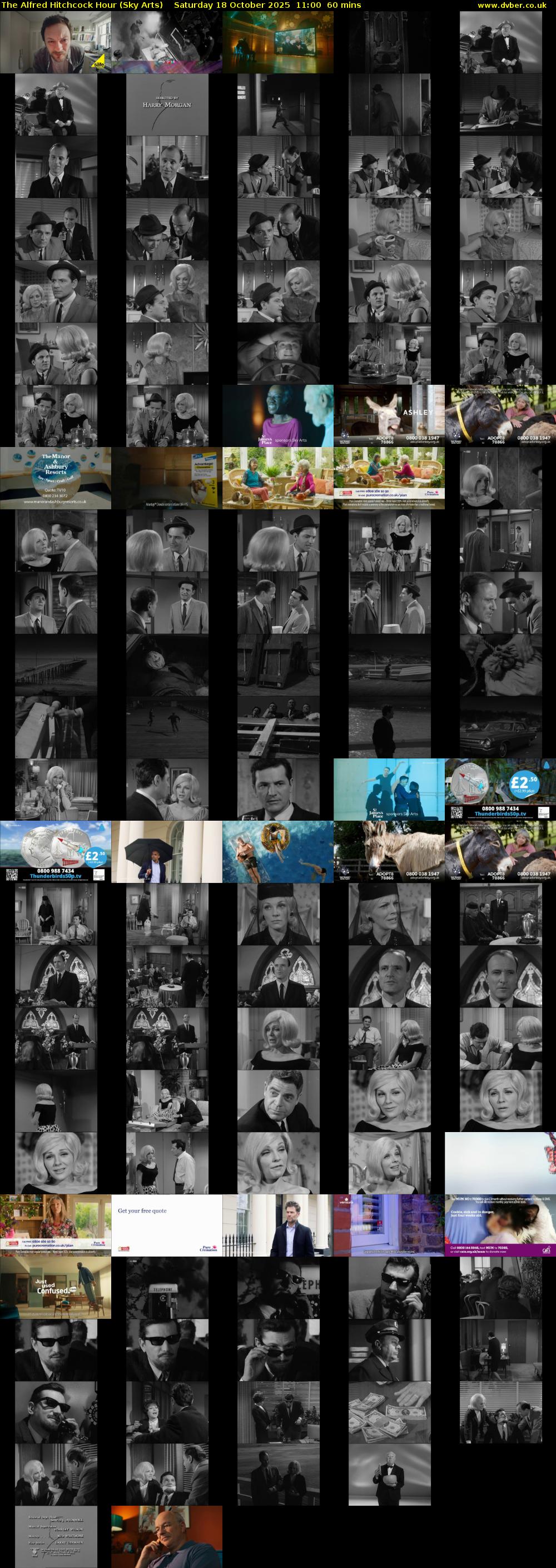 The Alfred Hitchcock Hour (Sky Arts) Saturday 18 October 2025 11:00 - 12:00