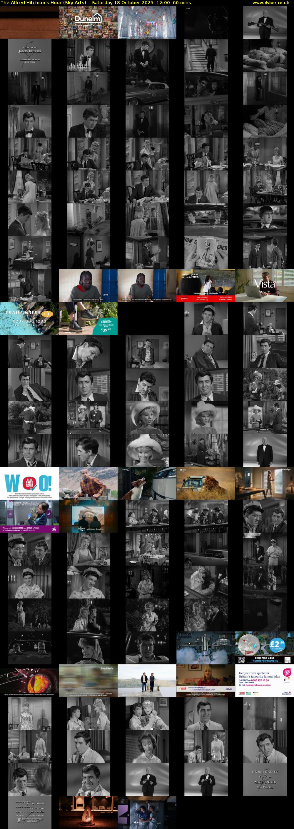 The Alfred Hitchcock Hour (Sky Arts) Saturday 18 October 2025 12:00 - 13:00