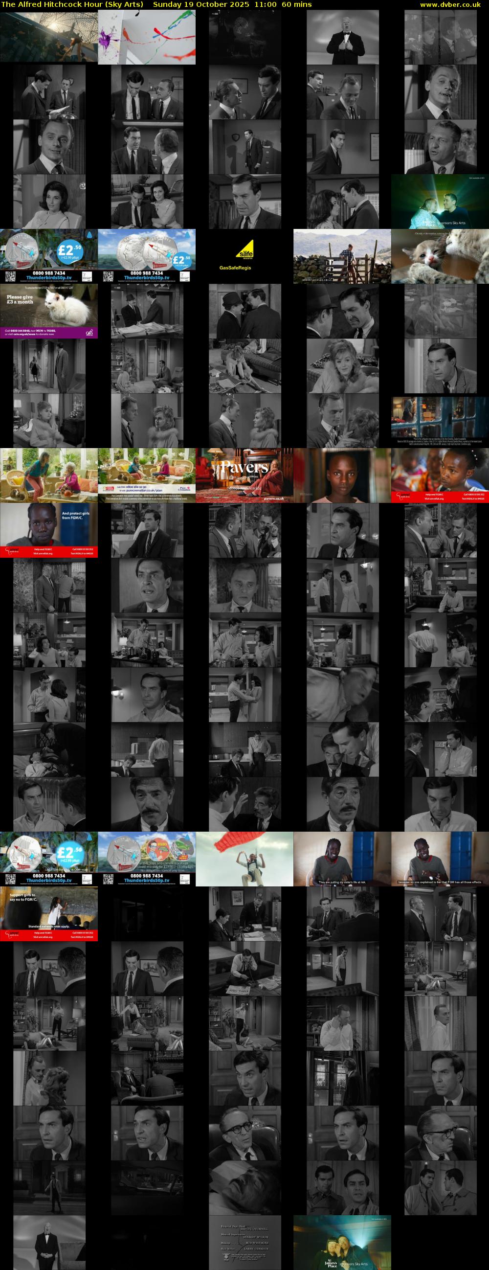 The Alfred Hitchcock Hour (Sky Arts) Sunday 19 October 2025 11:00 - 12:00